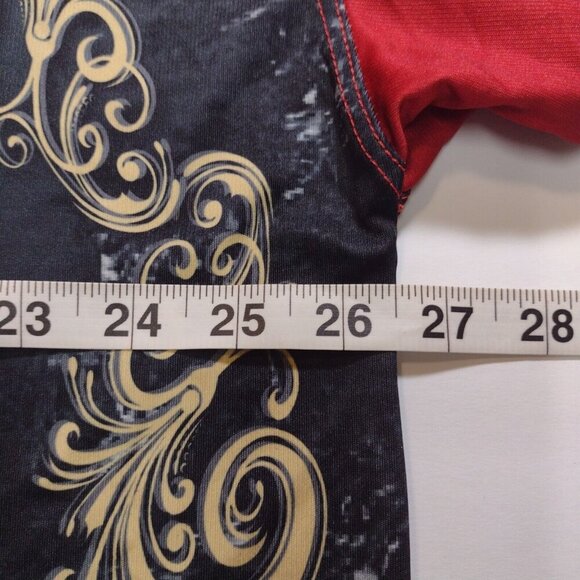 Elite MVP Nation Mens 2XL Red Shirt Polyester Graphic Shirt Dio De Los Muertos - Picture 15 of 16